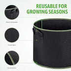 Delxo 20-Pack 10 Gallon Heavy Duty Aeration Thickened Nonwoven Fabric Pots Plant Grow Bags with Handles