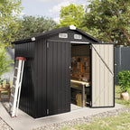 Aoxun 6.2x4 FT Shed Outdoor Galvanized Storage Shed - Image 6