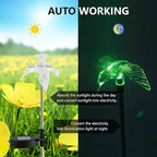 Solar Powered Outdoor Garden LED Light Color Charging Figurine Stake Landscape Light Waterproof Hummingbird Lawn Lamp for Sidewalk Terrace Pathway Walkway Driveway Yard & Lawn Decorations