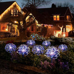 Solar Garden Lights for Outdoor Decor, Waterproof 2 Pack Solar Powered Firework Stake 120 LED Sparklers String Lights for Yard Pathway 4th of July Decorations(Colorful)