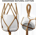 Macrame Plant Hanger - Fits 4 to 13 inches Pots for Indoor Outdoor, 34"/41"/46" 3 Sizes Set, Brown (POTS NOT Included)