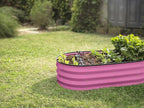 Plant & Plot Galvanized Raised Garden Beds Outdoor // 4×2×1 ft (2-Pack) Planter Raised Beds for Gardening, Vegetables, Flowers (Pink) // Large Metal Garden Box