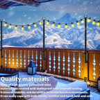 4 Pack String Light Poles,5 Ft Light Poles for Outside String Lights,Outdoor Lights Pole with Fork,Metal Poles Stand for Patio Deck Backyard