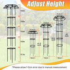 65 Inch Garden Trellis for Climbing Plants Outdoor, Mushroom Top Trellis for Potted Plants, Vines, Roses, Clematis, and Vegetables, Plant Trellis Support 2 Pack