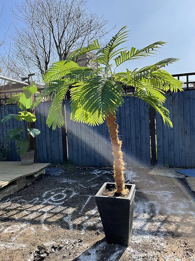 Artificial Palm Fronds Set of 5, 34 Inch Plastic Greenery