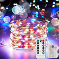 String Lights with Remote, Battery Powered, 16.4 Ft Multicolor