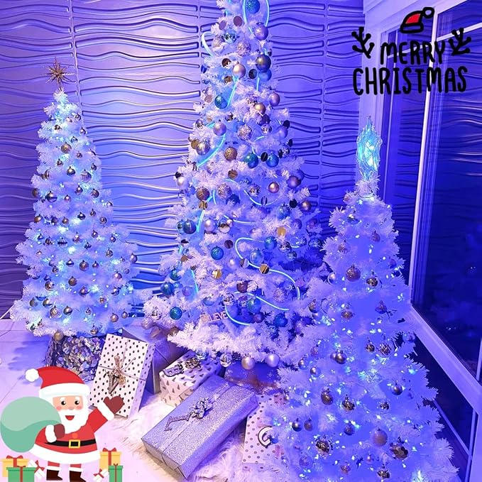 String Lights with 500 LEDs, 165 ft Blue Waterproof Outdoor Set