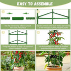 Legigo 4ft 4-Pack Tomato Cage for Garden Plant Support- Up to 48inch Garden Stakes Tomato Cage, Tomato Trellis for Potted Plants, Tomato Cages Plant Stakes for Climbing Vegetables Plants Flowers