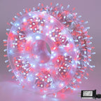 String Lights with 500 LEDs, 165ft Red and White, IP44 Outdoor