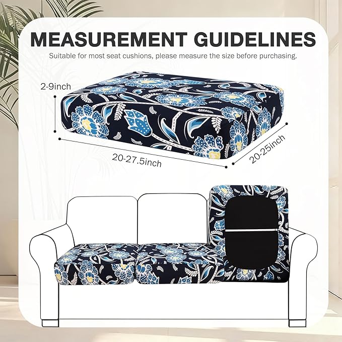 Cushion Covers Set of 14, Bluebell Stretch Fit Outdoor Patio Furniture