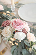 Artificial Eucalyptus Garland 6ft Dusty Rose Peony