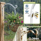 Qiang Ni Bird Feeder Hanger: 12-Inch Wall-Mounted Plant Bracket Outdoor - 4 Pieces White Plant Hooks for Hanging Flower Baskets