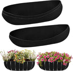 3PCS 30 Inch Planter Basket Liners Fabric Window Box Liners Felt Trough Planter Liner Replacement Black Flower Basket Liner Non-Woven Hanging Plant Liner for Planters Garden Fence - Avoid Bird Nesting