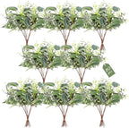 Artificial Eucalyptus Greenery Stems, 80 Pcs Green Mixed Leaves