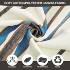 Brazilian Double Hammock with Tree Straps,Extra Large 94x63IN,2 Persons Hammock for Backyard Patio Outdoor and Indoor,450lbs Weight Capacity,Soft Woven Cotton Fabric - Blue Stripe