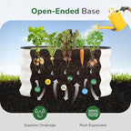 GreatBuddy 2x2x1 ft Round Galvanized Raised Garden Bed, Easy-Assembly Raised Bed with Anti-Cut Gloves & Tools, Rust-Proof Garden Bed for Outdoor, Vegetables, Herbs, Small Trees, White