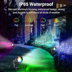 Christmas Spot Lights Outdoor Color Changing Landscape Spotlights,12W RGBW LED Outdoor Spot Lights for Yard Garden Decor,Waterproof 110V Plug in Landscape Lighting with Remote,4 Packs