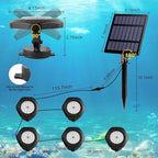 Solar Pond Lights, 18 LED Super Bright RGB LED Underwater Spotlights Color Changing Submersible Pond Light IP68 Waterproof Fountain Lights for Fish Aquarium Tank Garden Yard Pool (5-in-1)