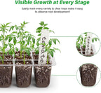 Bonviee 5-Pack Seed Starter Tray Seedling Kits,Plant Starter Kit with Adjustable Humidity Dome and Base Indoor Greenhouse Mini Propagator for Seeds Growing Starting (12 Cells per Tray,Black)