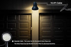 SUNLONG Solar Spotlights Outdoor Waterproof Bright Solar Wall Lights Led Security Flood Light Solar Powered for Flag Patio Front Door Driveways-Automatically Activates at Dusk to Dawn (Warm White)