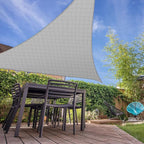 E&K Sunrise 11' x 11' x 11' Sun Shade Sail Triangle Canopy Shade Cover UV Block for Patio Backyard Garden Outdoor (Light Gray)