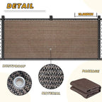 LOVE STORY Balcony Privacy Screen, 3'x3' Deck Shield Screen Fence Cover,UV Protection and Weather-Resistant,3 FT Height for Deck, Patio, Backyard, Outdoor Pool, Porch, Railing, Brown