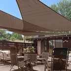 LOVE STORY Custom Size 5'x7'x8.6' Brown Sun Shade Sail Right Triangle Sunhsade Fabric Awning Canopy for Patio Backyard Carport Pergola (Customized)