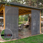 SpaceDresser Waterproof Outdoor Sheer Curtains for Patio - 2 Panels Rod Pocket Indoor Voile Sheer Curtain for Living Room,52W x 108L inch, Grey
