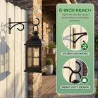 2Pack 6 Inch Plant Hangers for Hanging Baskets, Hanger for Indoor and Outdoor Plant Pots Holder, Wall Hook for Planters, Flower Basket, Wind Chimes, Lantern, Light, Bird Feeder, Home Décor-White