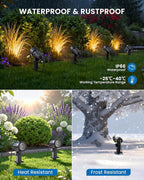 ZZXX 3W Low Voltage Landscape Lighting with Connectors LED Landscape Spotlights Waterproof Low Voltage Landscape Lights 2700K Warm White Spot Lights Outdoor for Tree Garden Yard Pathway, 4 Pack