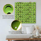 Hanging Planting Grow Bags, 90 Pockets Hanging Vertical Wall Planter Wall Mounted Grow Bag Outdoor Indoor Gardening Vertical Greening Flower Container, Planting Bags Storage Bags(1.1 m × 1.1 m, Green)