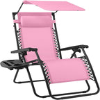 30” Wide Folding Zero Gravity Outdoor Recliner Patio Lounge