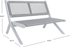 SAFAVIEH Outdoor Collection Kobina Grey Acacia Wood/Grey Rope Foldable Bench (Fully Assembled)