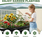 AHEONLAR 3 Pack 4×2×1.5ft Galvanized Raised Garden Beds Outdoor, Sturdy Planter Boxes for Vegetables, Fruits, Flowers and Plants, Easy Assembly, Black