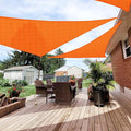 Patio Paradise 28' x 28' x 28' Sun Shade Sail Triangle Canopy Shade Cloth Fabric Sunlight Block Patio Pergola Cover HDPE Deck Awning for Outdoor Backyard Roof Shading, Orange