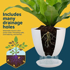 Multicolor Plant Pots with Drainage Holes & Saucers 10 Pack, Indoor & Outdoor Stackable Space-Saving Planters for Houseplants & Flowers, (7", 6.7", 6", 5.3", and 4.8" Inches), Durable & Weatherproof