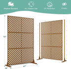 Metal Privacy Screen for Outdoor & Indoor Use, Free Standing Privacy Screen for - Image 2