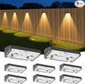NIORSUN Solar Fence Lights,8 Pack Deck Light,Led Lights Warm White Outdoor Wall Lights,IP45 Solar Powered Light Waterproof for Backyard/Pool/Railing/Patio/Porch/Step/Outside/Garden (Black)