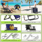 Suteck Zero Gravity Chair, Reclining Camping Lounge Chair w/Removable Cushion, Upgraded Lock and Cup Holder, Reclining Patio Chairs Folding Recliner for Indoor and Outdoor
