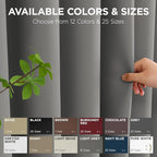 Blackout Patio Sliding Door Curtains – Light Grey, 100Wx108L, 1 Panel