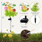 Solar Garden Lights Outdoor, 2 Pack Upgraded Succulent Solar Flowers Outside Waterproof, Gardening Gifts for Women Mother, Decorative Solar Powered Lights Yard Decor for Lawn Backyard Patio Pathway