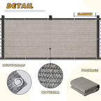 LOVE STORY Balcony Privacy Screen, 3.3'x19.7' Deck Shield Screen Fence Cover,UV Protection and Weather-Resistant,3FT Height for Deck, Patio, Backyard, Outdoor Pool, Porch, Railing, Beige-Grey