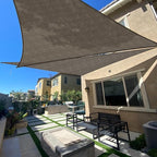 SUNLAX Sun Shade Sail 12' x 14' x 18.4' Brown Rectangle Canopy Sail Shade Cover UV Block Permeable Sunshade Outdoor for Patio Backyard Deck Pergola (We Make Custom Size)