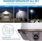 TORCHSTAR 3CCT LED Barn Light, Dusk to Dawn Area Lights with Photocell, Outdoor Security Flood Lighting, Update 40W/60W/80W Selectable, ETL Listed, IP65 Waterproof, Aluminum, 120-277V, Garage, Bronze