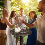 VINGLI 40" Outdoor Bar Table, High Top Table, Cast Aluminum Outdoor Pub Table 40-Inch Height, Round Bar Table Bistro Table for Patio, Cocktail, Bistro(28" Dia x 40 H)