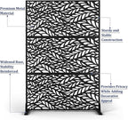 Outdoor Privacy Screen,72" H×47" W Metal Privacy Screen, Freestanding Privacy Fence Panels for Patio