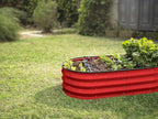 Plant & Plot Galvanized Raised Garden Beds Outdoor // 4×2×1 ft (2-Pack) Planter Raised Beds for Gardening, Vegetables, Flowers (Red) // Large Metal Garden Box