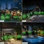 Solar Garden Lights Outdoor Waterproof, 4 Pack Total 480 LED Solar Firework Lights Decorative with 8 Lighting Modes Outside for Yard Pathway Flowerbed Decor, Green