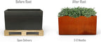 Plantercraft Large Rectangular Planters for Outdoor Plants - 40x16x20 Inch Corten Steel Planter - Extra Large Outdoor Planter Box for Modern Patio, Deck, and Garden Design