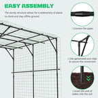 DoCred Tall Garden Arch Trellis for Climbing Plants, 79 Inch Tall Metal Plant Support Trellis Archway for Climbing Vine Vegetable/Fruit/Flower Outdoor Yard Lawn Garden Arch Tunnel Trellis